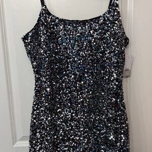 BP Black and Silver Sequin Dress